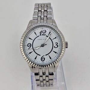 Anne Klein Watch‎ Women 34MM White Dial Gray Band 6.5" New Battery